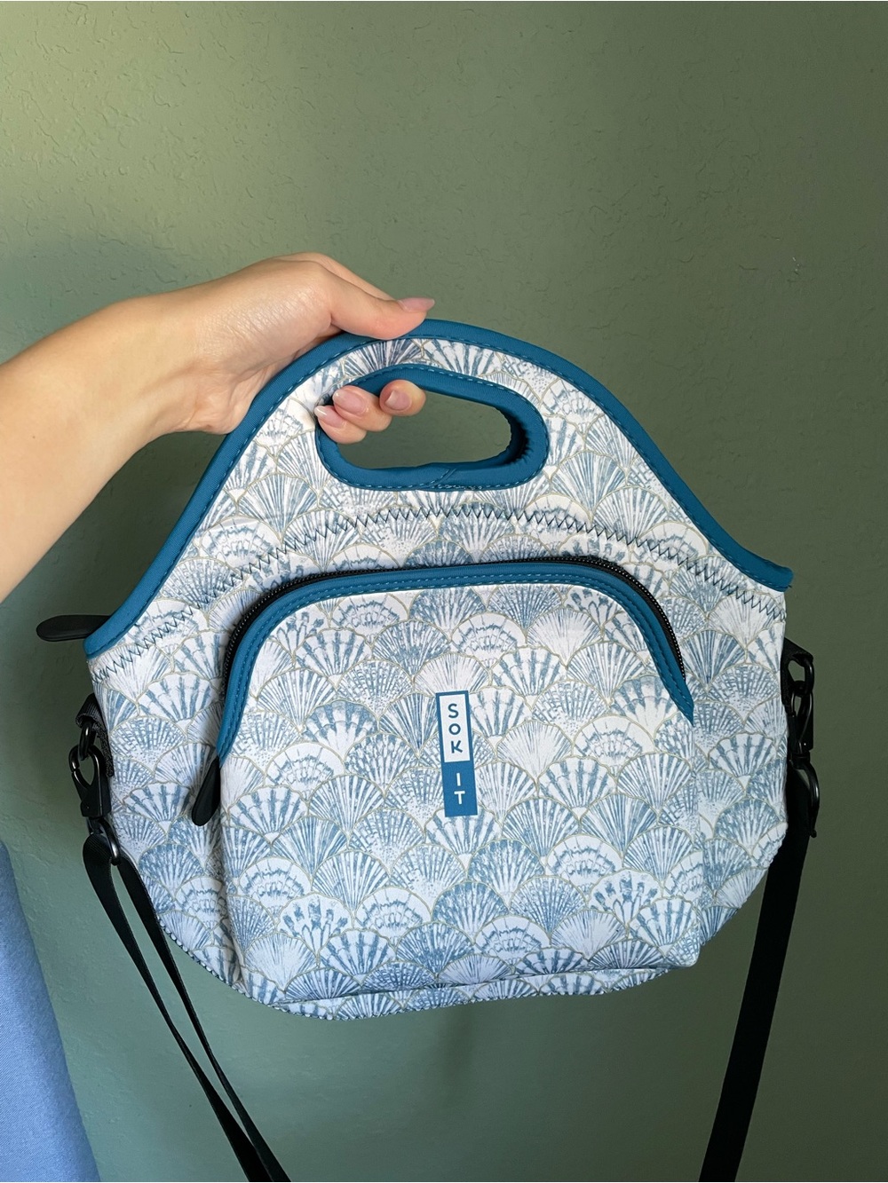 New Sok It 2 Gallon Insulated Thermal Lunch Bag Tote Messenger Crossbody Beachy